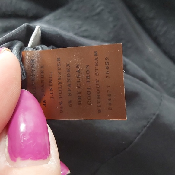 Ann Taylor Black Textured Jacket/Sports Coat Zip Pockets Elegant Office. Sz.6 - Picture 7 of 7